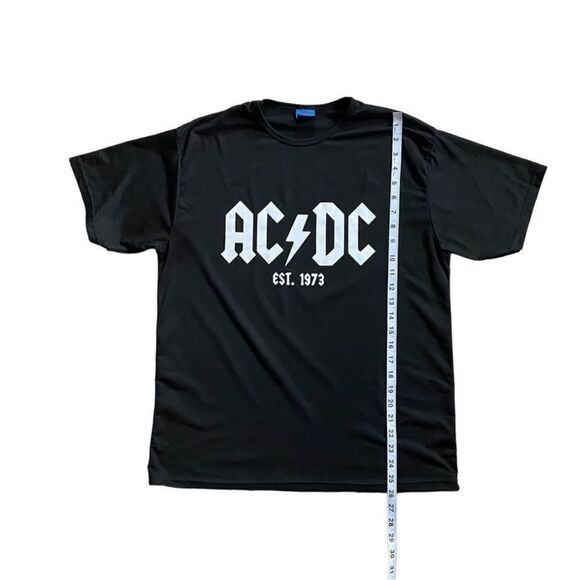 Hot Topic Black and White AC/DC Band Short Sleeve Crewneck T-Shirt Medium - Picture 9 of 10